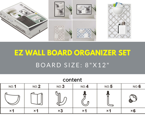 Pegboard organizer set