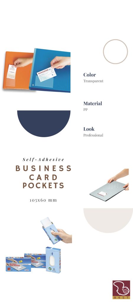 PP adhesive business card pocket